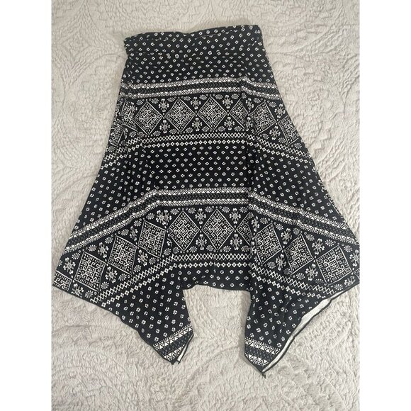 Maurice Black and White Flowing Maxi Skirt Size Large - Picture 3 of 8